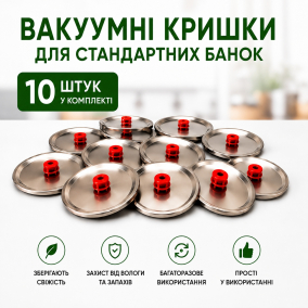 Вакуумные Крышки для Стандартных Банок - 10 шт - Многоразовые –  Магазин Икон | Фотография 2